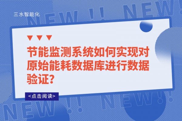 節(jié)能監(jiān)測系統(tǒng)如何實現(xiàn)對原始能耗數(shù)據(jù)庫進(jìn)行數(shù)據(jù)驗證？